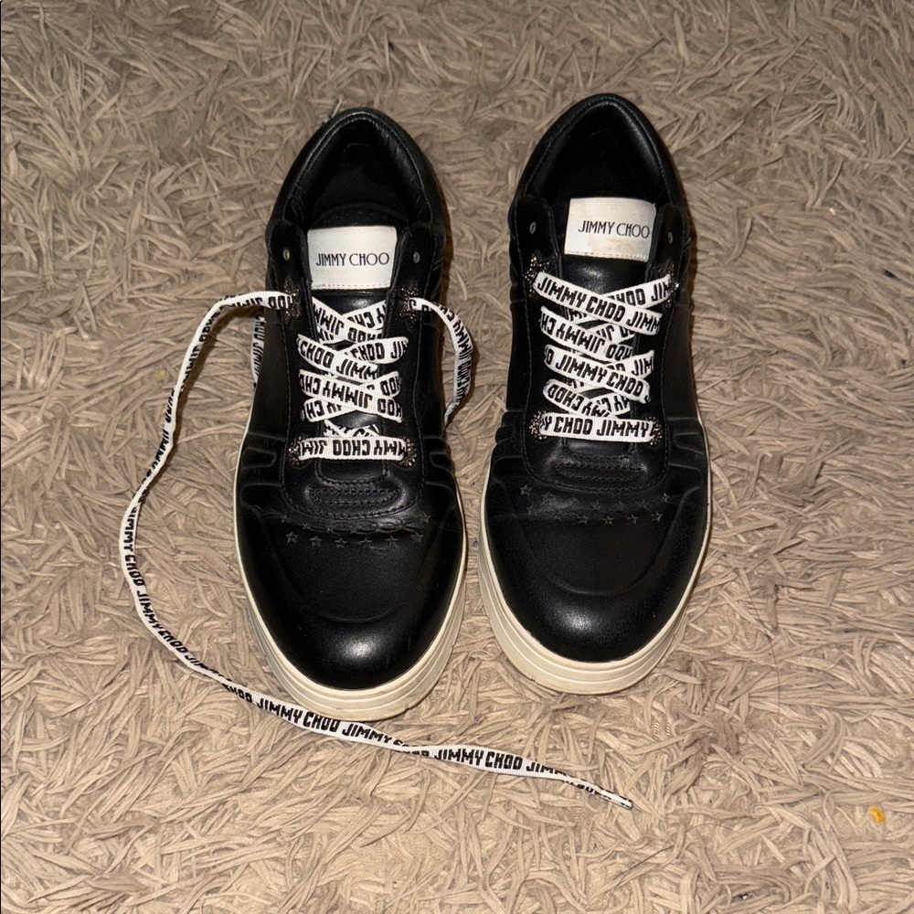 Jimmy Choo Black and White Sneakers